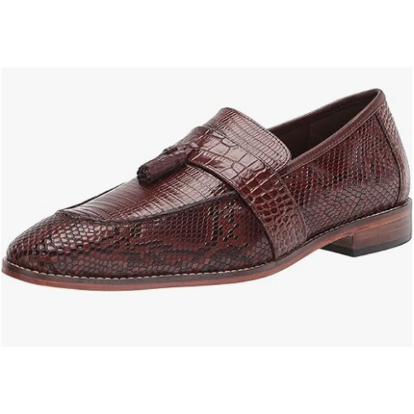 STACY ADAMS Mens Pacetti Tassel Slip on Loafer, Cognac, 8 US * - Picture 2 of 6